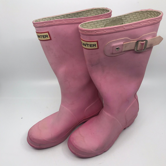 Unisex Hunter Boots Pink Size US 2M/3F - Picture 5 of 6